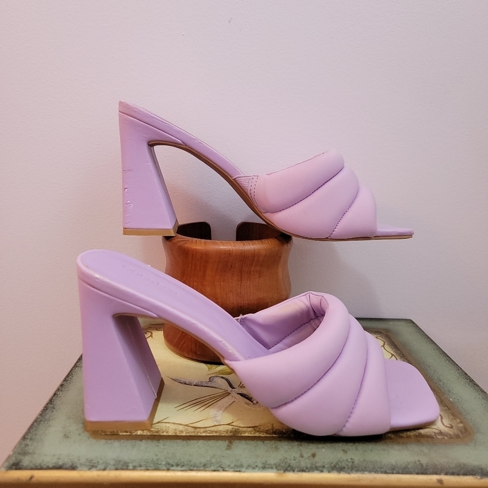 Open Edit Edsheena Lavendar Contoured Heel Slides Size 10 - Picture 2 of 9